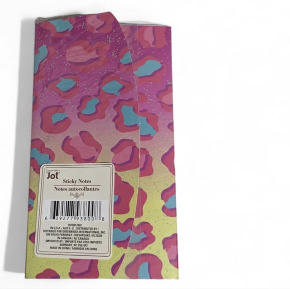 Jot Pink Animal Printed Sticky Notes Memo Pad Trifold Booklet Set - Picture 2 of 3